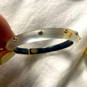 COPY - Alexis Bittar lucite Silver encrusted Brac…